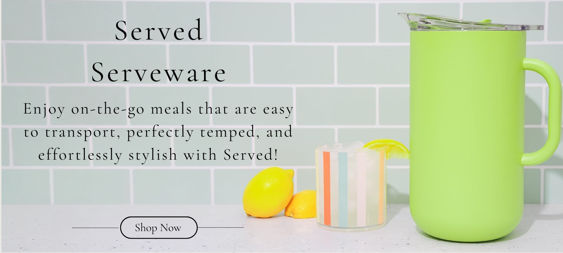 Served Serveware. Enjoy on-the-go meals that are easy to transport, perfectly temped, and effortlessly stylish with Served!