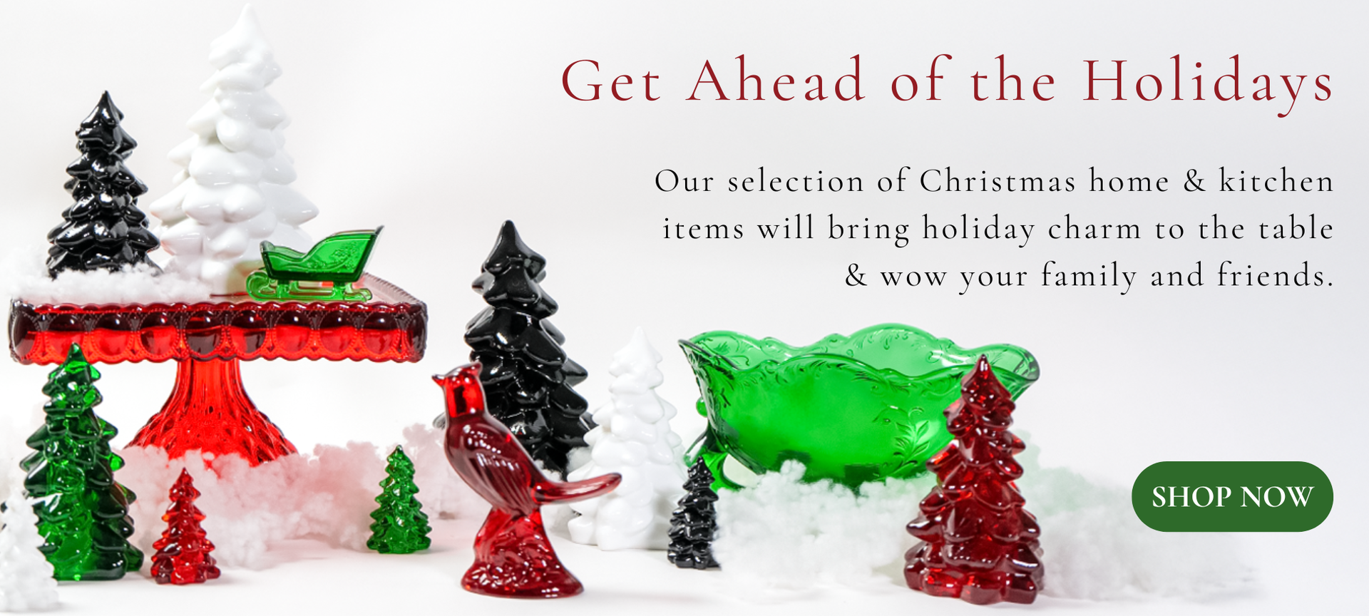 Get ahead of the holidays. Our selection of Christmas home and kitchen items will bring holiday charm to the table and wow your family and friends. Shop Now